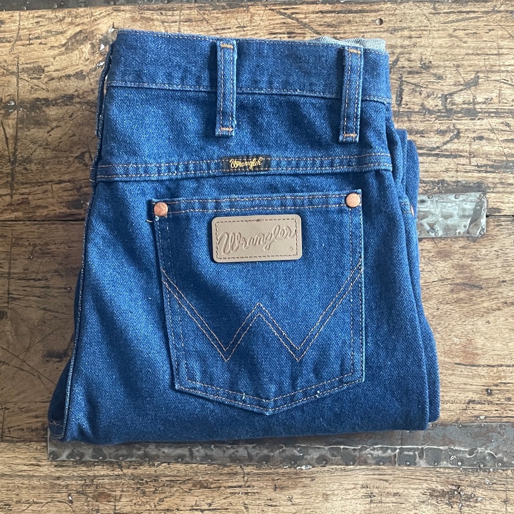 100% Cotton 936PWD Vintage Wrangler Blue Jeans Size 32x34
